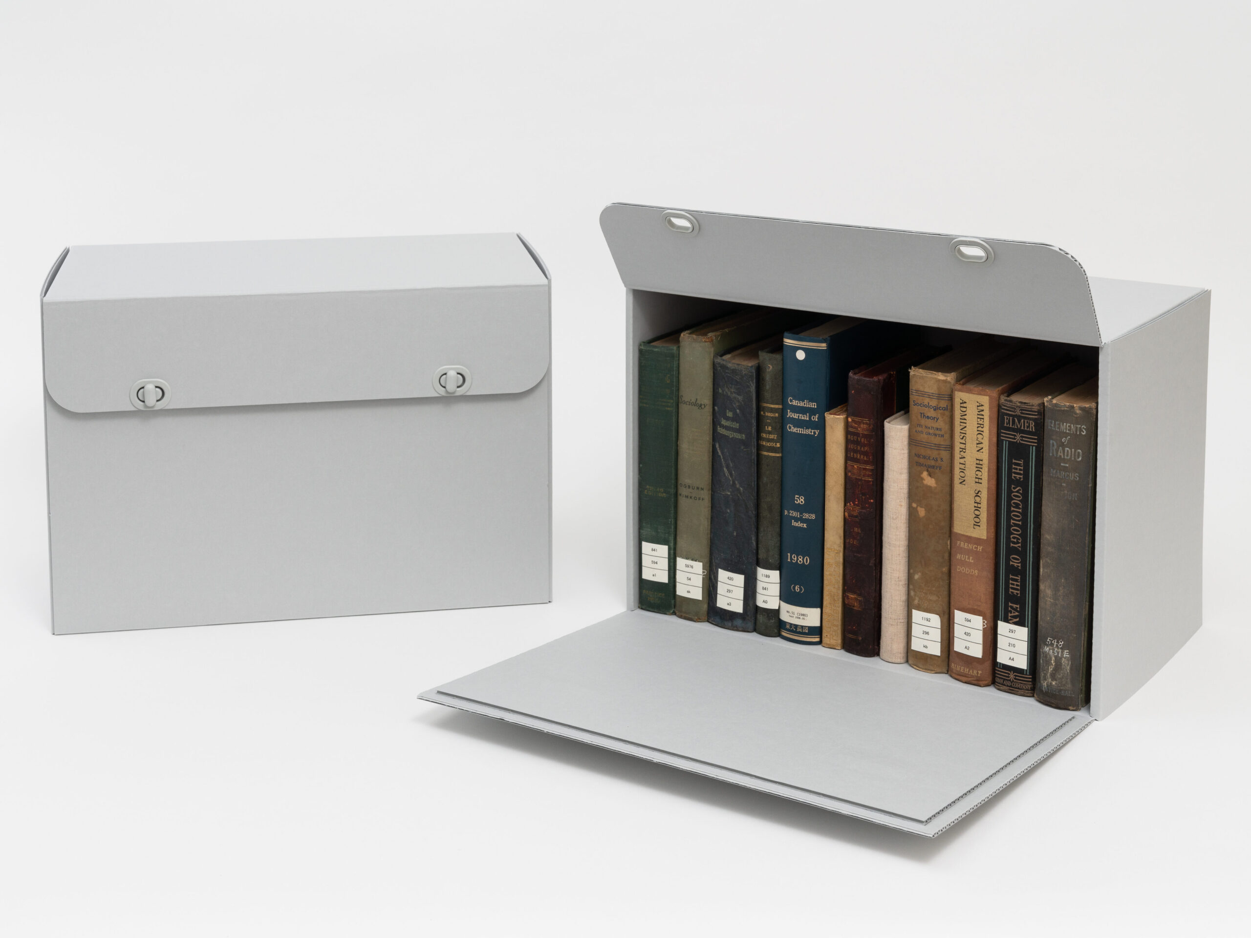 中性紙保存箱、棚はめ込み、組立式